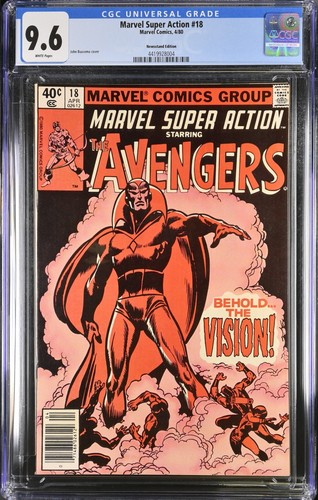 MARVEL SUPER ACTION #18 NEWSSTAND CGC 9.6 1980 John Buscema Avengers #57