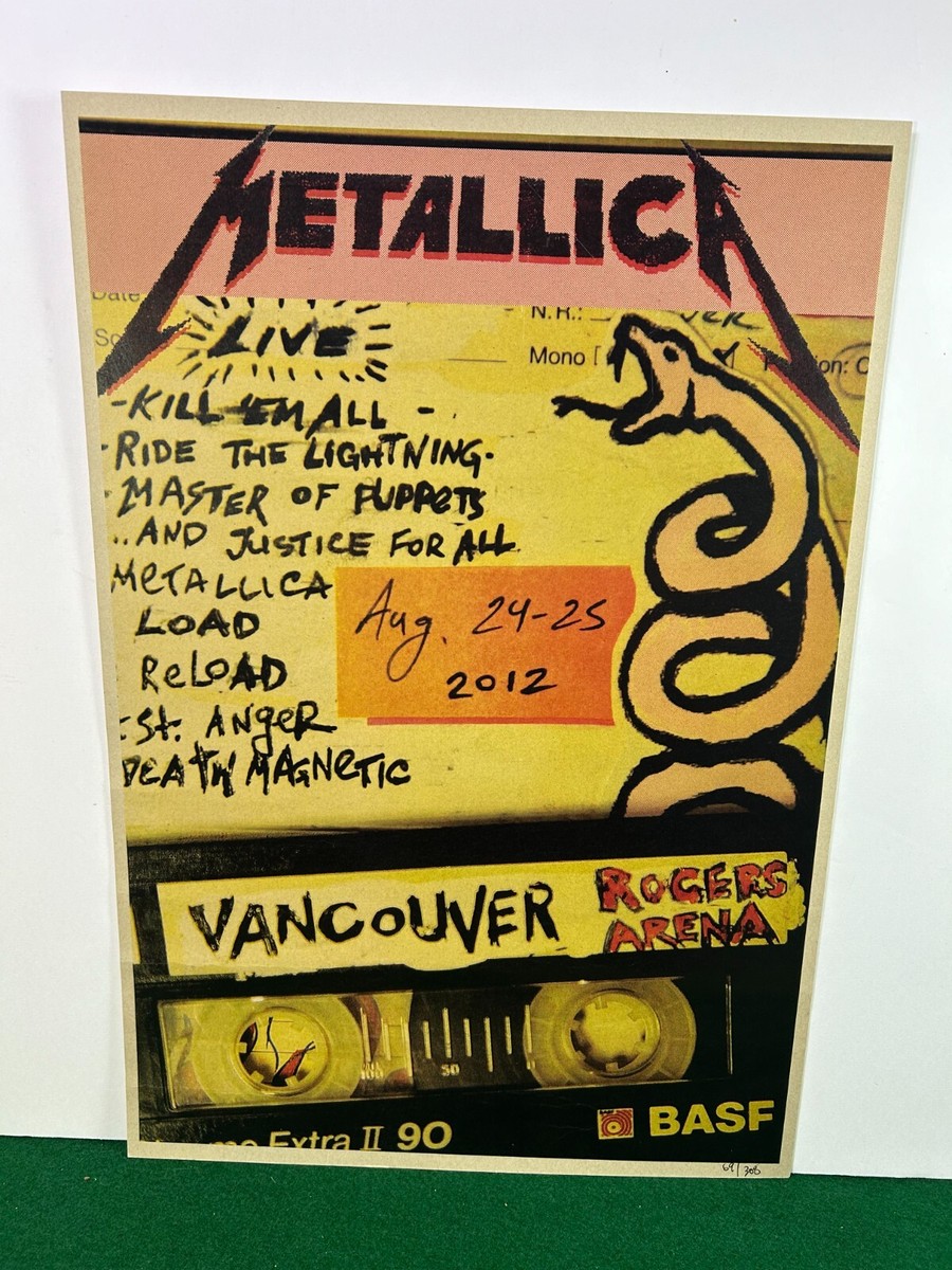 Metallica Concert Poster The Full Arsenal Tour 2012 19