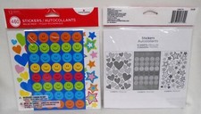 American Greetings Stickers Value Pack Colorful Smiley Faces Hearts Stars 460 Pc