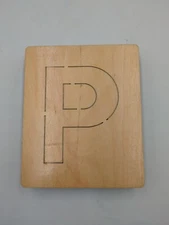 Accucut Wooden Die Capital P Alphabet 
