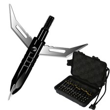 24pc Retracted 402 Stainless Steel Blade Broadheads Compound Crossbow Arrow Tips