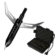 24pc Retracted 402 Stainless Steel Blade Broadheads Compound Crossbow Arrow Tips