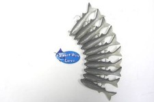 Soft Plastic Finger Mullet Lures, (10) 4" Hooked Natural Color Almost Alive