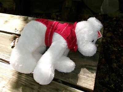 New with Tag Gund Puppy with Vest, Soft & Fluffy, 14'' long, Name is BLIZZARD