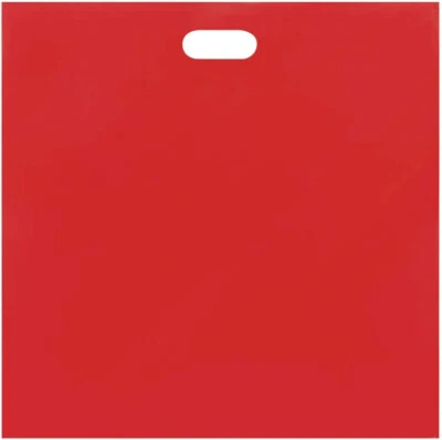 500 Bags Plastic Shopping Red Merchandise Gift Diecut 20" x 20" x 5"