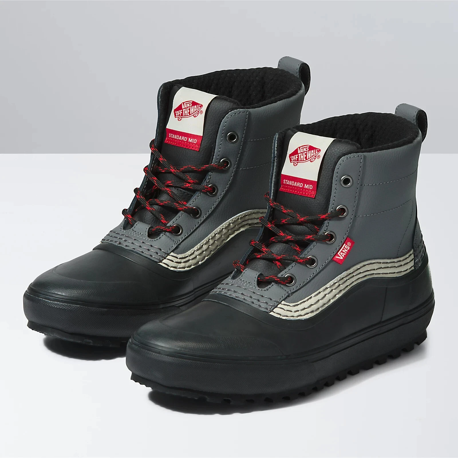 Vans Men's Standard Mid Snow MTE Grey/Black Winter Waterproof Boots New in Box