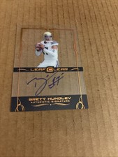 2015 Leaf Clear AUTO ROOKIE Brett Hundley RC #BA-BH1 Football Card (f5)