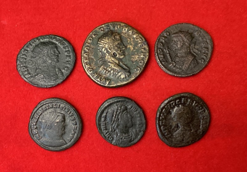 Mixed Lot of Six (6) Ancient Greek or Roman Coins Bronze or Copper Set 1