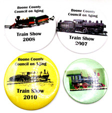 Vintage 4/Lot Railroad Train Button Pinback 2007 Train Show Union Pacific No 119