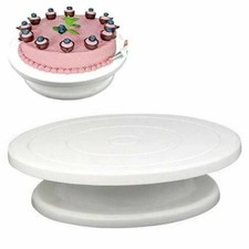 Kitchen Rotating Cake Stand Decorating Icing Revolving Turntable Display - 28CM