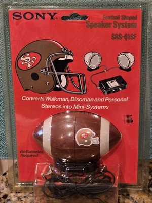 Vintage Sony NFL San Francisco 49ers Football Shaped Speaker System SRS-Q1SF
