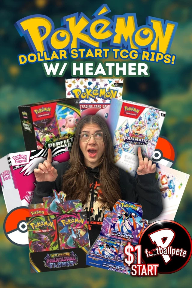💥$1 START POKEMON + TCG RIPS💥W/HEATHER