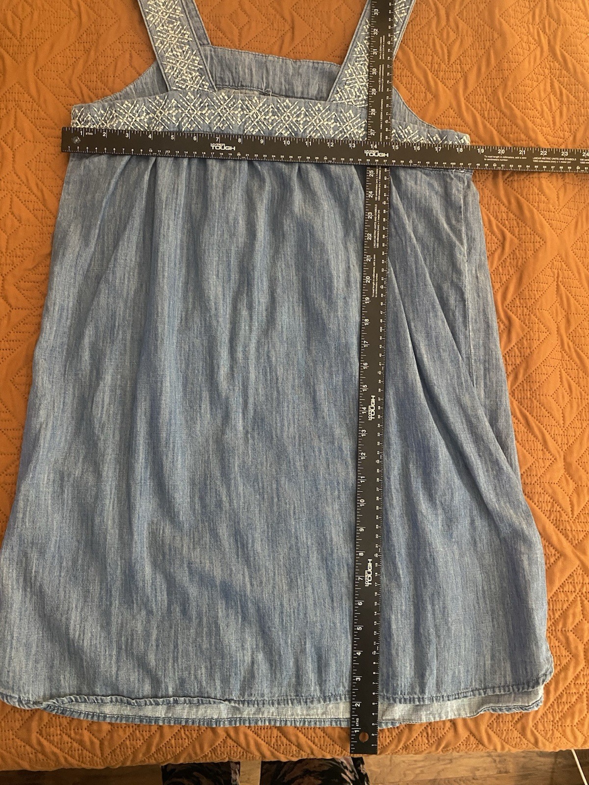 Universal Thread Embroidered Light Idigo Blue Den… - image 5