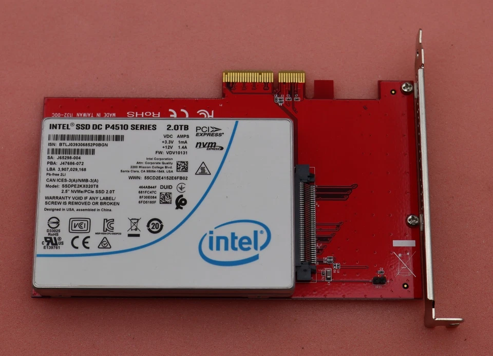 Intel SSD DC P4510 2.0TB NVME 75% SSDPE2KX020T8 - Bild 1 von 1