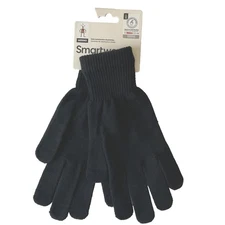Smartwool Liner Gloves Unisex Large Black Merino Wool Touchscreen NWT