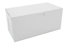 High Quality White Bakery Box for Cakes Pastries Cupcakes Tuck Top Lock Corner