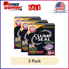 3 pack ARM HAMMER Clump Seal Cat Litter Multi-Cat Complete Odor Sealing