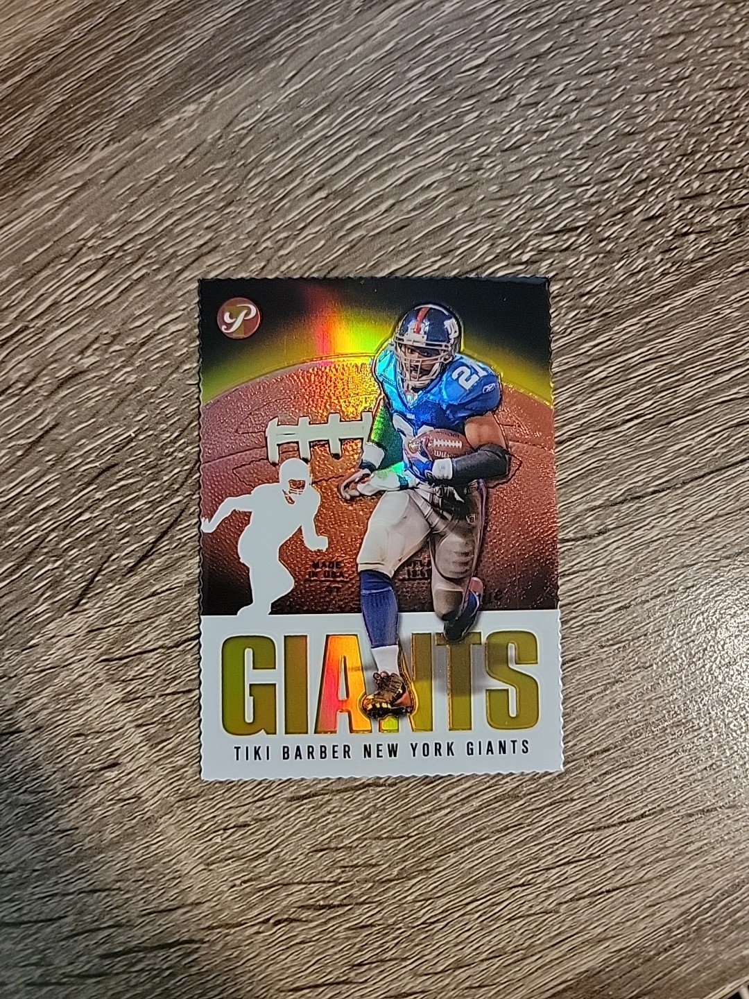 2003 Topps Pristine TIKI BARBER /150 Gold Refractor #19 Giants Die-Cut