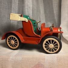 VTG Friction Toy Car c1950 JAPAN Tin Litho MODEL-T JALOPY 6  x 4" x 3  Roadster