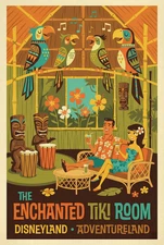 Disneyland Enchanted Tiki Room Adventureland Attraction Poster MATTE 11X17 retro