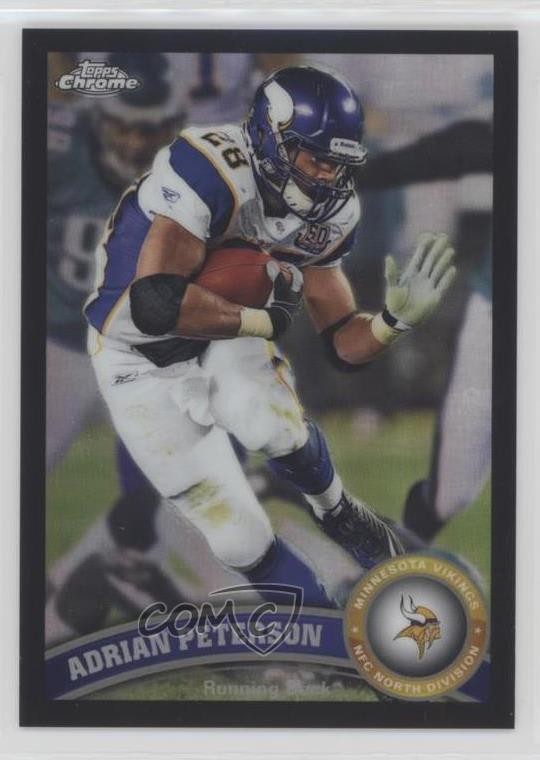 2011 Topps Chrome Black Refractor 112/299 Adrian Peterson #220 0j3l
