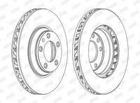 1X Bremsscheibe Coat+ Jurid 562360JC-1 FüR 7L6 VW 7LA Audi Q7 7L7 Touareg JC R50