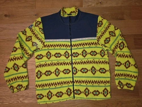 Prana Men’s Hurricane Full Zip Sherpa Fleece Jacket Size MEDIUM Bright Lichen - product listing photo