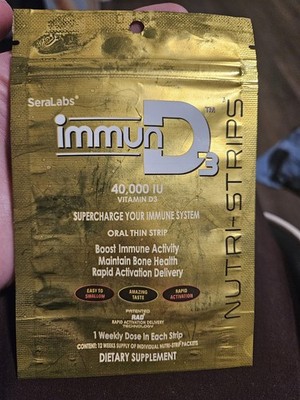Seralabs Nutri-Strips immunD3 Vitamin D3 Strips 40k IU Discontinued HTF