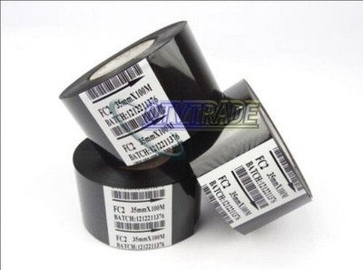 Black Hot Stamp Ribbon FC2 35mm x 100m For Coder Printer Machine 10   #nm