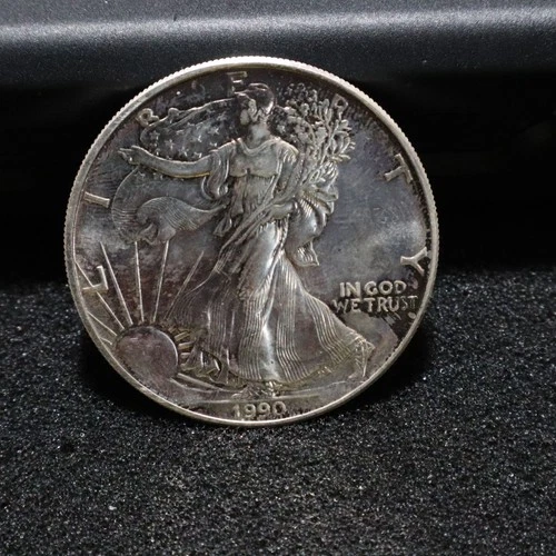 1990 WALKING LIBERTY AMERICAN EAGLE .999 FINE SILVER DOLLAR COIN 1oz