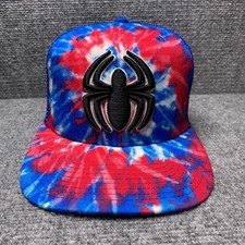 Spiderman Hat Cap Snap Back Blue Red New Era Marvel Comic Mesh Trucker