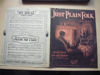 Noten & Texte - Just Plain Folk von Edgar Leslie & Jos Geo Gilbert