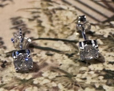 SILPADA S4022-3  Stack  Em Up Sterling Silver Cubic Zirconia Studs