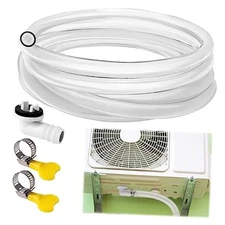 10ft Universal Air Conditioner Drain Hose, Portable AC Drain Hose White-1 Pack