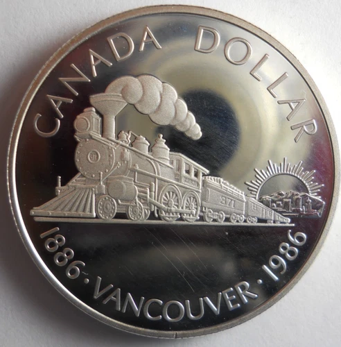 1986 CANADA DOLLAR - AU/UNC - PROOF  - Excellent SILVER Coin - Lot #M31