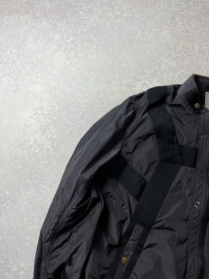 Vintage Diesel Moto Stripe AK-47 Nylon Avant Garde Y2K Bomber Jacket Size L - Image 3 of 4