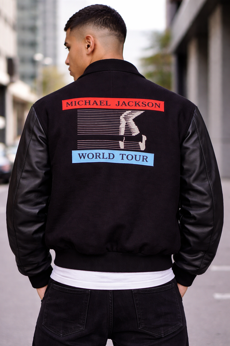 Michael Jackson BAD World Tour Varsity Jacket | eBay