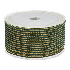 15 Yards x 2.5 mm Braided Cord, Metallic Bracelet Knotting Dark Green