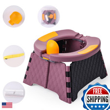 Yszawmx Toddler Portable Potty Purple Travel Potty Training Seat with 30 Bags