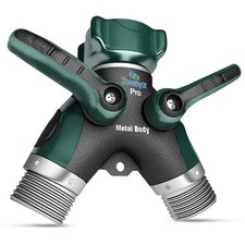Hose Splitter 2 Way Heavy Duty Outdoor Faucet and Garden Connector - Water Sp...