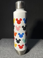 Disney Mickey Mouse 18oz White Stainless Steel Water Bottle Mickey Graphic