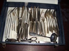 Besteckkasten Silber Besteck Set teilweise Fileta