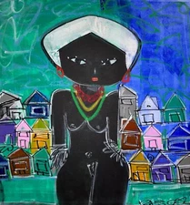 Rascal, "Preta Pretinha" Original Painting 34.5"x32.5" 2017