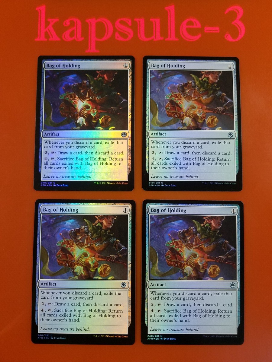 bag of holding mtg card 4x Bag of Holding | FOIL | Forgotten Realms | MTG Magic Cards