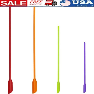 4pcs Mini Silicone Spatula Set Multi Purpose Kitchen Scraper Jars & Bottles New