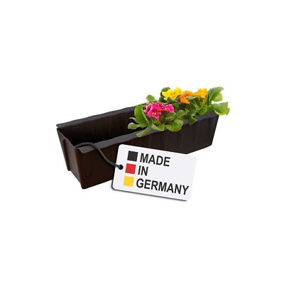 blumenkasten 1 50 m lang JARDI 50 Anthrazit – Balkonkasten 50x17x17 cm 8 kg Naturschiefer Schwa –  CLIMAQUA