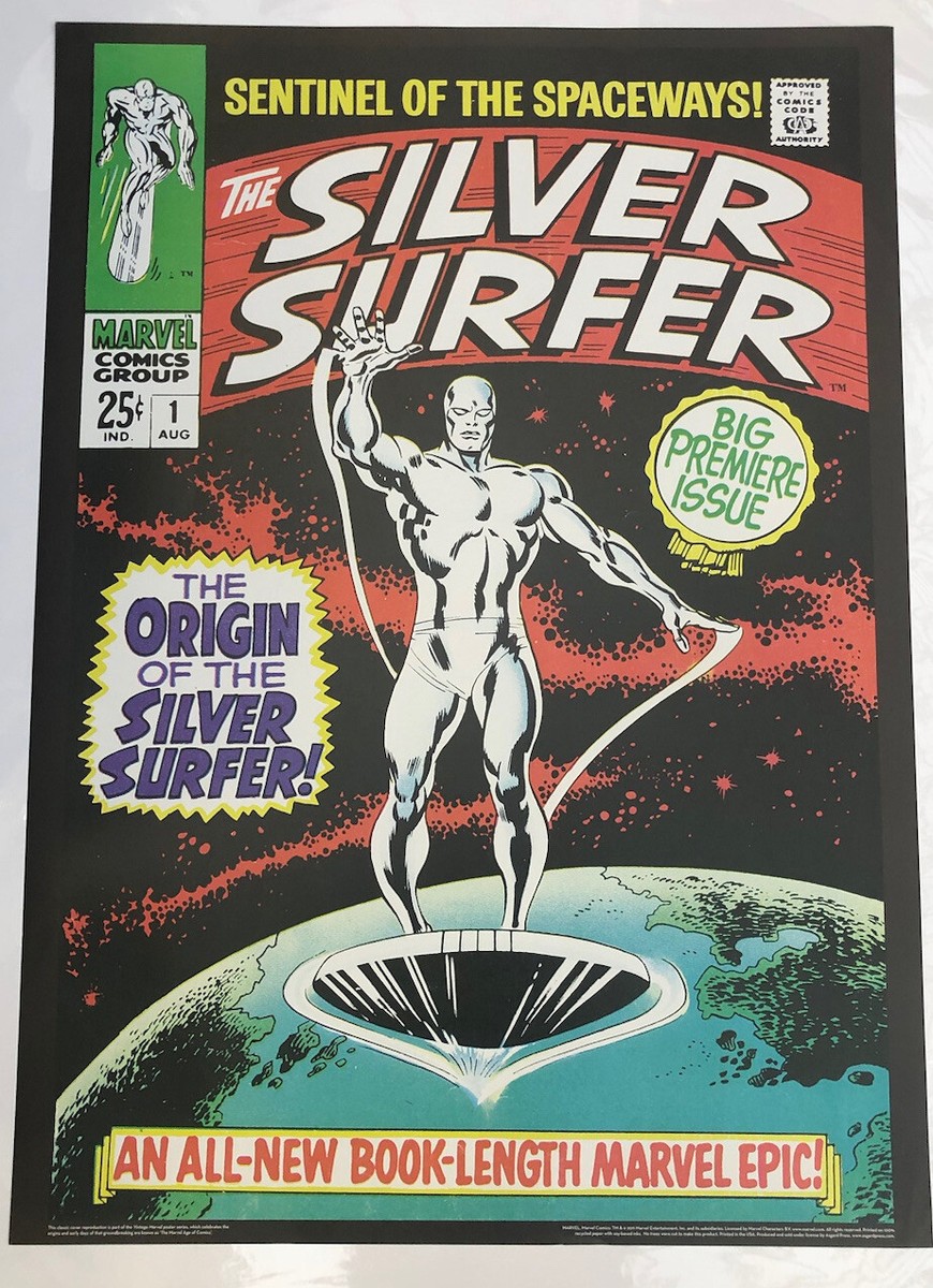 Silver Surfer #1 ISSUE Vintage Marvel Poster Series Asgard Press
