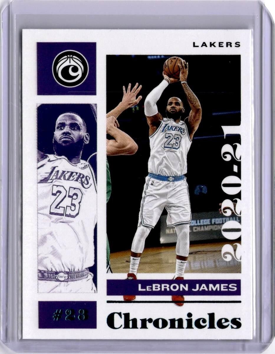 2020-21 Panini Chronicles Teal LeBron James #46 Lakers