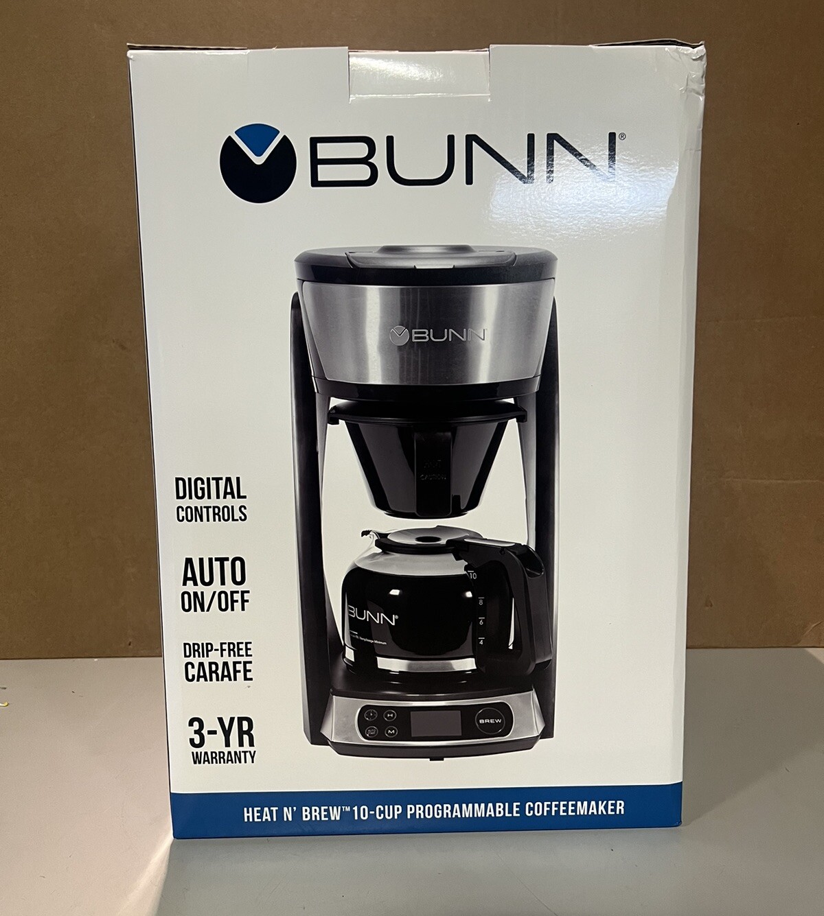 BUNN Heat N Brew Programmable Coffee Maker Only, 10 cup, Missing Funnel & Carafe 72504124278 eBay