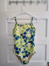 Old Navy Green Blue Tie-Dye Girls Swimsuit Size XL 14 